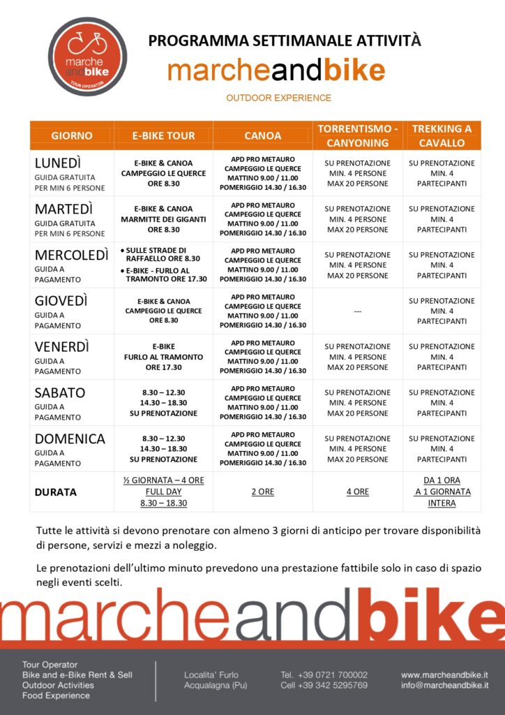 Calendario Attività